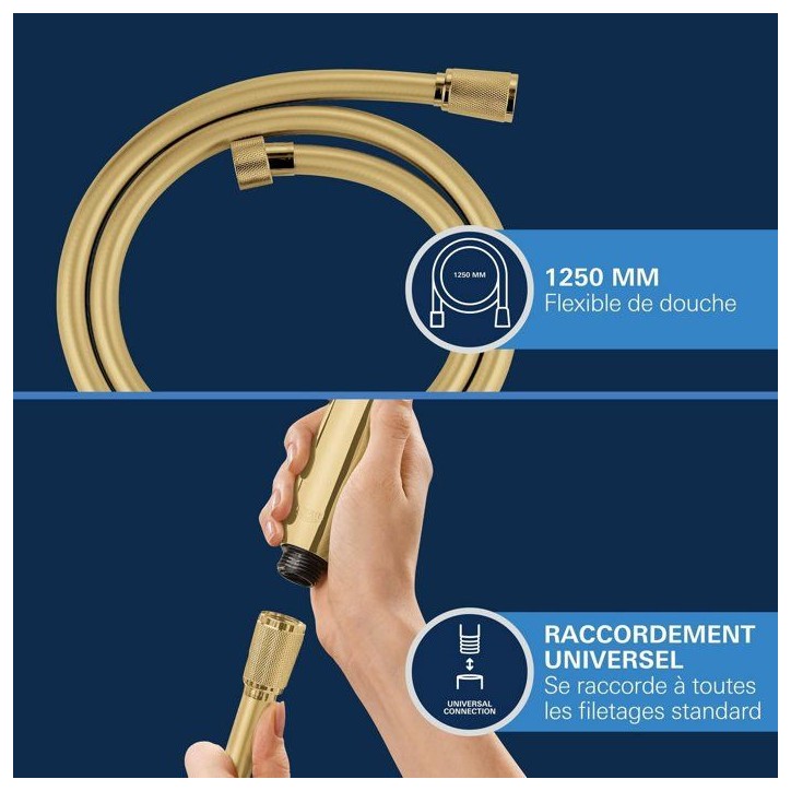 Flexible de douche - GROHE - Silverflex TwistStop
