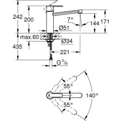 Mitigeur évier - de cuisine - GROHE - Get