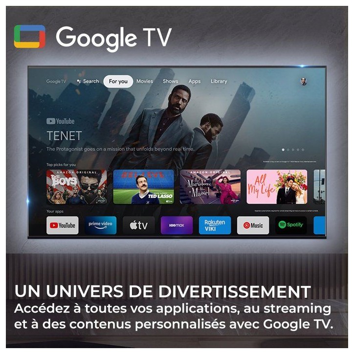 Haier H50S85GUX - TV QLED 50 (126 cm) - 4K UHD 3840 x 2160 - Dolby Vision - Google TV - 4xHDMI 2.1 - WiFi