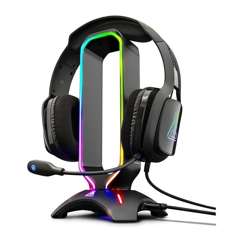 Support pour Casque Gamer - The G-Lab - K-STAND RADON - RGB - USB - No