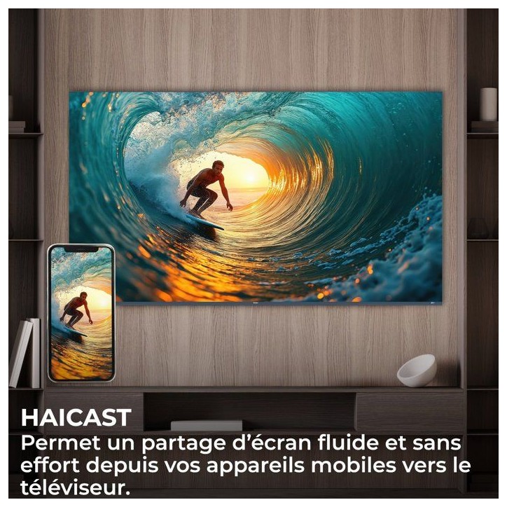 Haier H55S85GUX - TV QLED 55 (139 cm) - 4K UHD 3840x2160 - Dolby Vision - Google TV - 4xHDMI 2.1 - WiFi