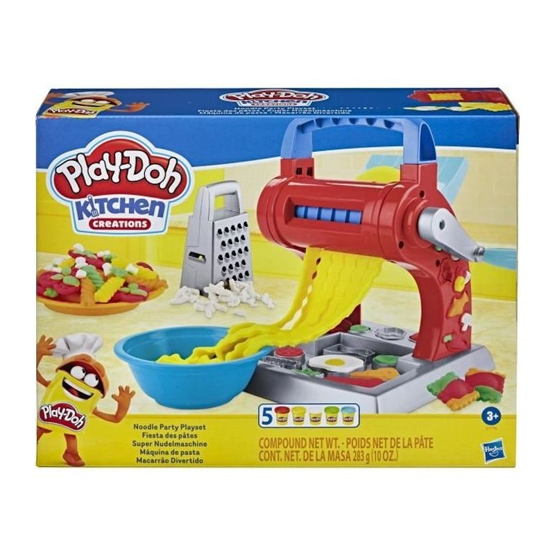 Play-Doh La Fabrique a pâtes, 5 couleurs de pâte Play-Doh atoxique,