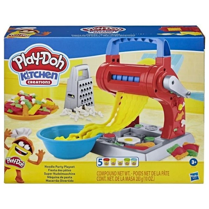 Play-Doh La Fabrique a pâtes, 5 couleurs de pâte Play-Doh atoxique, Kitchen Creations, Des 3 ans Play-Doh La Fabrique a pâtes, 5 couleurs de pâte Play-Doh atoxique, Kitchen Creations, Des 3 ans
