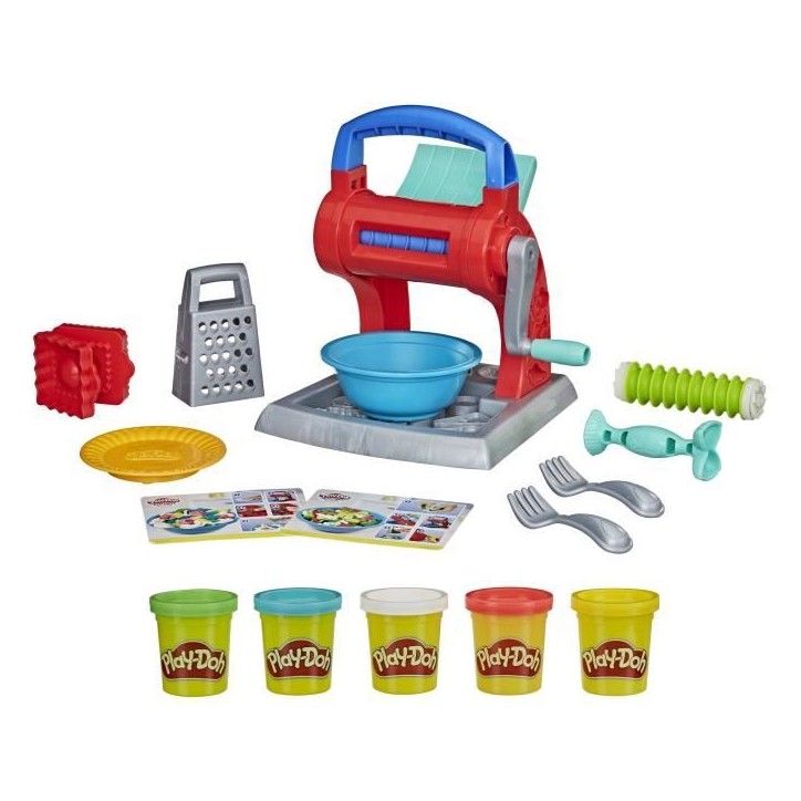 Play-Doh La Fabrique a pâtes, 5 couleurs de pâte Play-Doh atoxique, Kitchen Creations, Des 3 ans Play-Doh La Fabrique a pâtes, 5 couleurs de pâte Play-Doh atoxique, Kitchen Creations, Des 3 ans