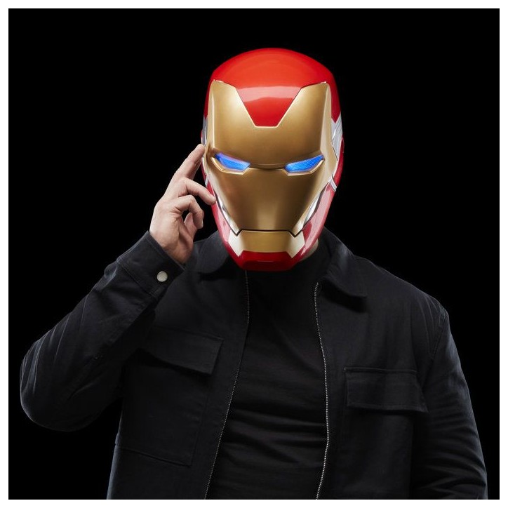 Casque électronique Iron Man, avec effets lumineux, jouet de cosplay premium de collection pour adultes, Marvel Legends Series