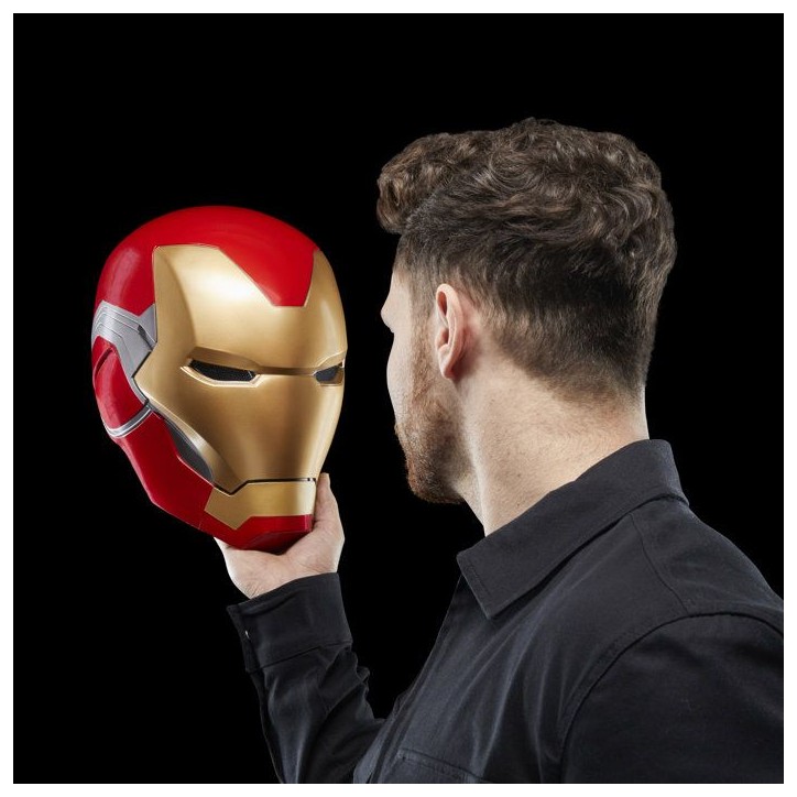 Casque électronique Iron Man, avec effets lumineux, jouet de cosplay premium de collection pour adultes, Marvel Legends Series