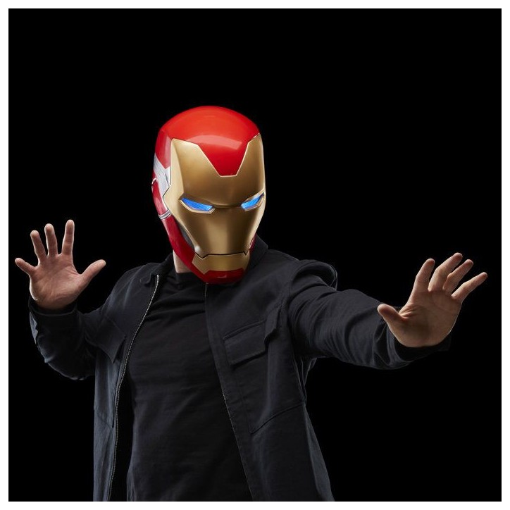 Casque électronique Iron Man, avec effets lumineux, jouet de cosplay premium de collection pour adultes, Marvel Legends Series