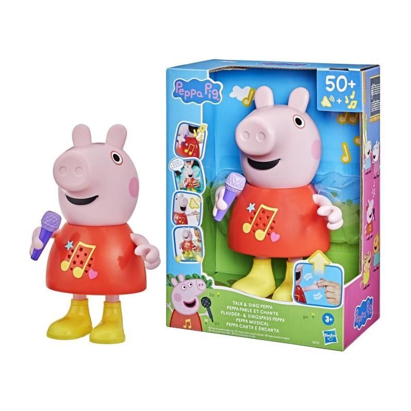 Peppa Pig parle et chante, jouet musical avec plus de 50 sons, phrase