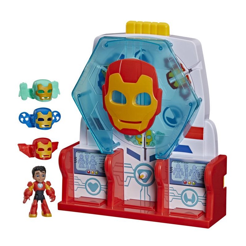 Salle des armures d'Iron Man, figurine de 7,5 cm et accessoires, joue