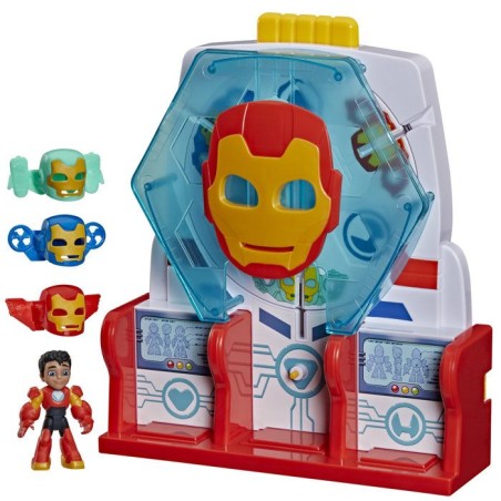 Salle des armures d'Iron Man, figurine de 7,5 cm et accessoires, joue