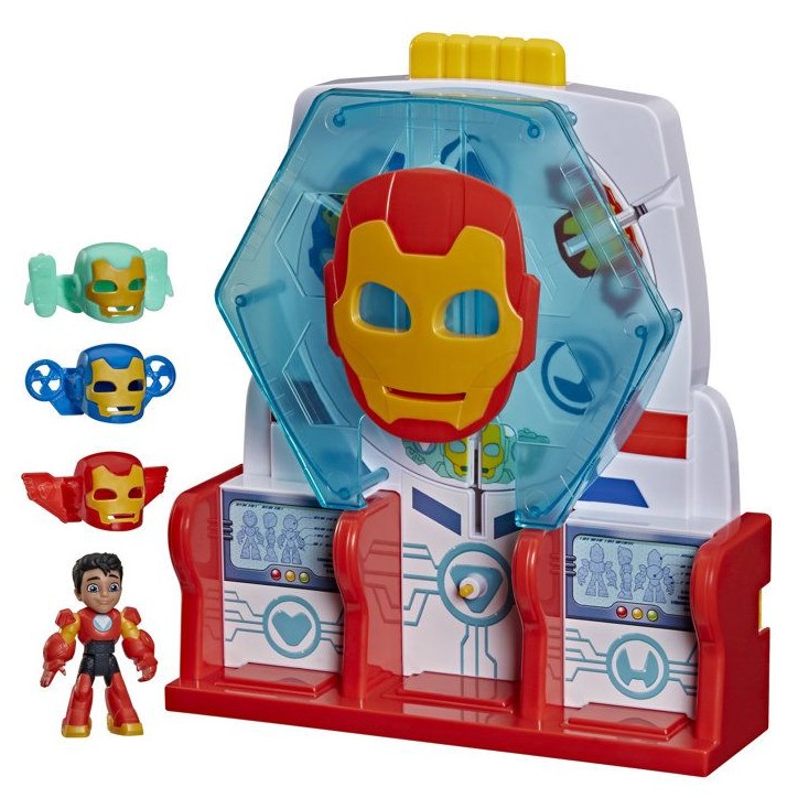 Salle des armures d'Iron Man, figurine de 7,5 cm et accessoires, jouets de super-héros, Iron Man et ses Amis Extraordinaires,