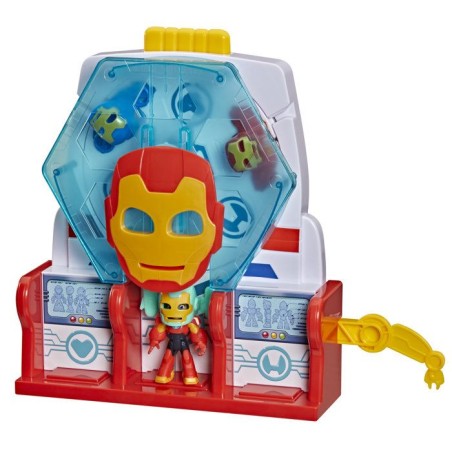 Salle des armures d'Iron Man, figurine de 7,5 cm et accessoires, jouets de super-héros, Iron Man et ses Amis Extraordinaires,