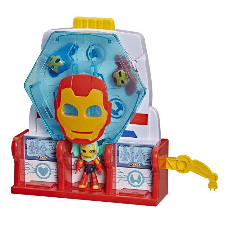 Salle des armures d'Iron Man, figurine de 7,5 cm et accessoires, jouets de super-héros, Iron Man et ses Amis Extraordinaires,