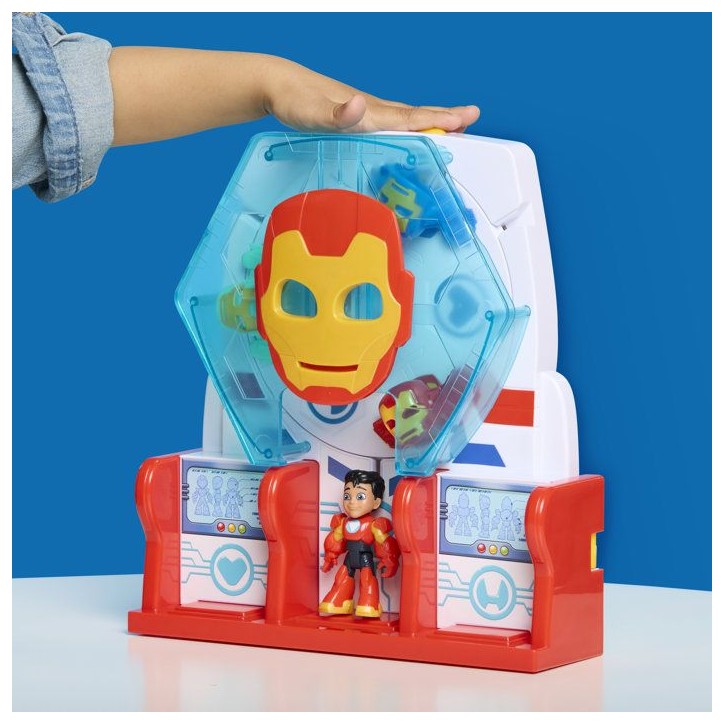 Salle des armures d'Iron Man, figurine de 7,5 cm et accessoires, jouets de super-héros, Iron Man et ses Amis Extraordinaires,