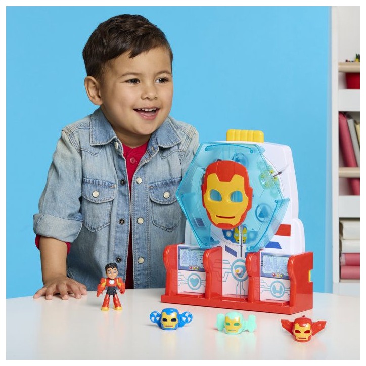 Salle des armures d'Iron Man, figurine de 7,5 cm et accessoires, jouets de super-héros, Iron Man et ses Amis Extraordinaires,
