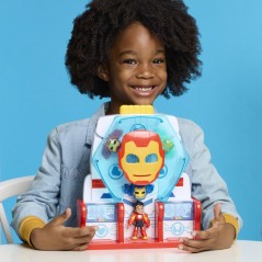 Salle des armures d'Iron Man, figurine de 7,5 cm et accessoires, joue
