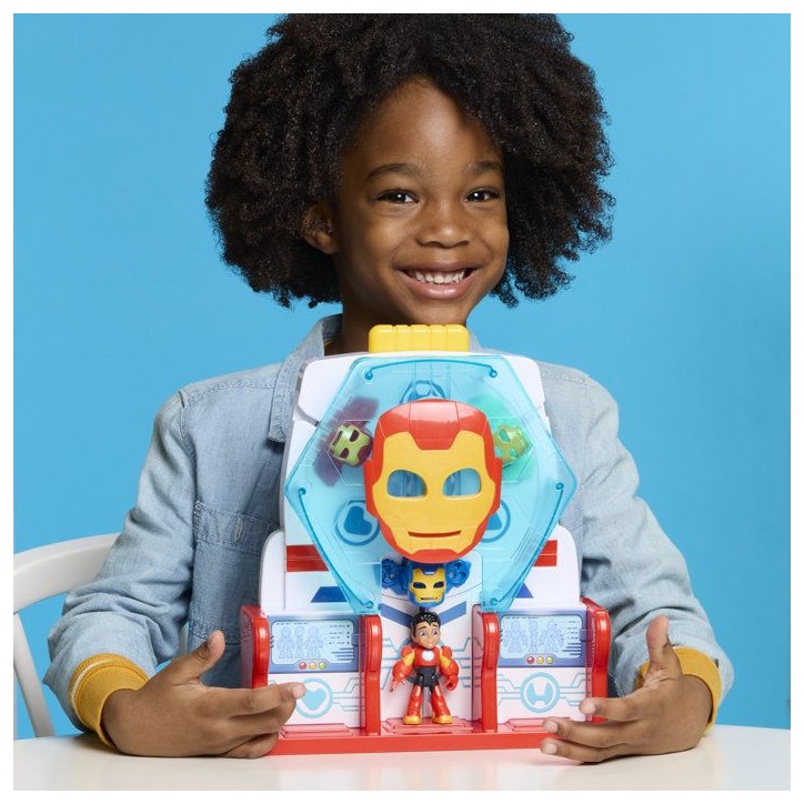 Salle des armures d'Iron Man, figurine de 7,5 cm et accessoires, jouets de super-héros, Iron Man et ses Amis Extraordinaires,