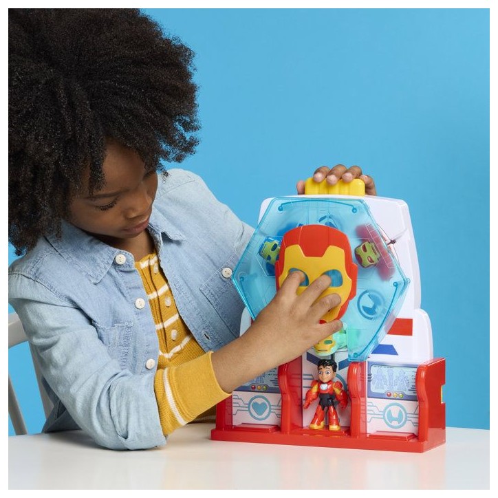 Salle des armures d'Iron Man, figurine de 7,5 cm et accessoires, jouets de super-héros, Iron Man et ses Amis Extraordinaires,
