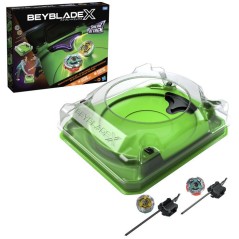 Beyblade X Set de combat Attaque sournoise avec arene Beystadium, 2 t