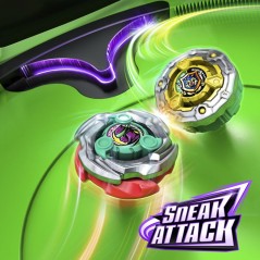 Beyblade X Set de combat Attaque sournoise avec arene Beystadium, 2 t
