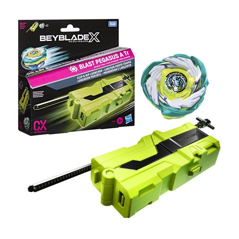 Beyblade X, Lanceur porte-toupie avec toupie Takara Tomy a rotation dr