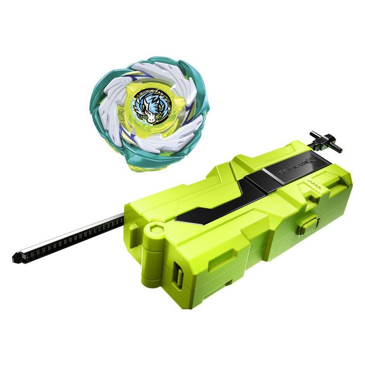 Beyblade X, Lanceur porte-toupie avec toupie Takara Tomy a rotation droite de type attaque, toupies de compétition, des 8 ans
