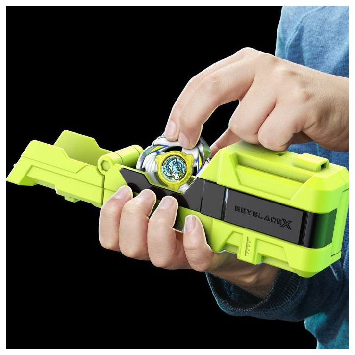 Beyblade X, Lanceur porte-toupie avec toupie Takara Tomy a rotation droite de type attaque, toupies de compétition, des 8 ans