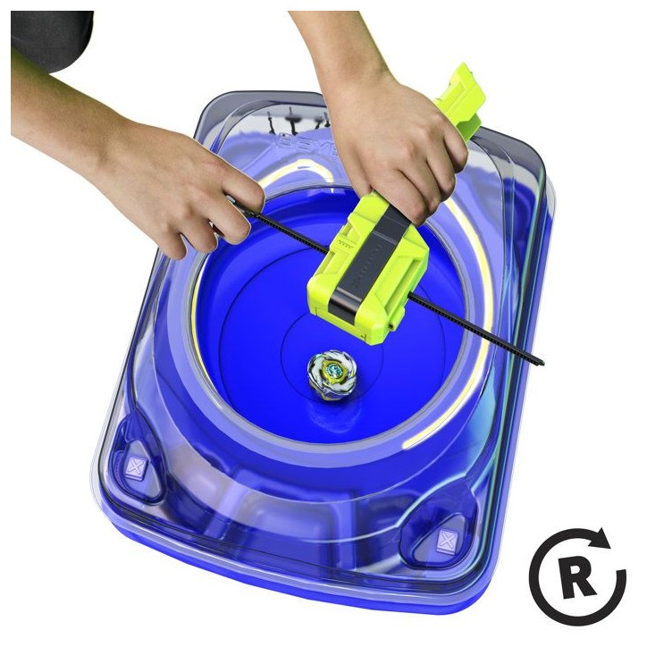 Beyblade X, Lanceur porte-toupie avec toupie Takara Tomy a rotation droite de type attaque, toupies de compétition, des 8 ans