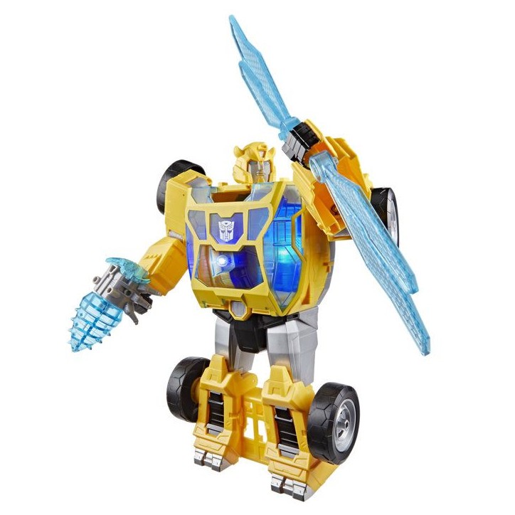 Figurine Bumblebee L'étincelle de puissance de 28 cm avec sons et lumieres, conversion rapide, Transformers CYBERWORLD, des 6