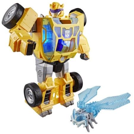 Figurine Bumblebee L'étincelle de puissance de 28 cm avec sons et lumieres, conversion rapide, Transformers CYBERWORLD, des 6