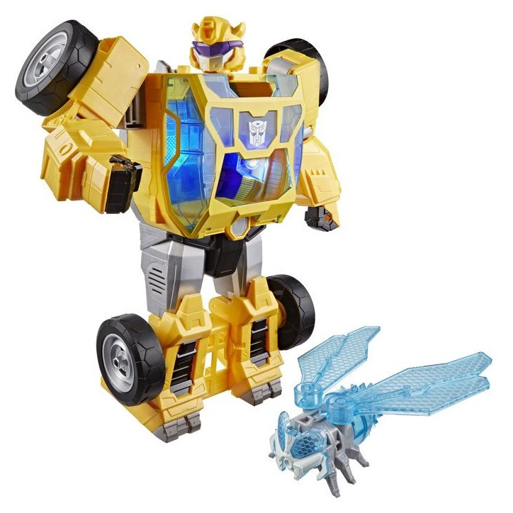Figurine Bumblebee L'étincelle de puissance de 28 cm avec sons et lumieres, conversion rapide, Transformers CYBERWORLD, des 6