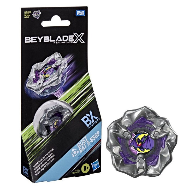 Beyblade X Booster Pack Gust Bat 3-85GP BX avec toupie de type équilibre, toupies de combat authentiques, des 8 ans