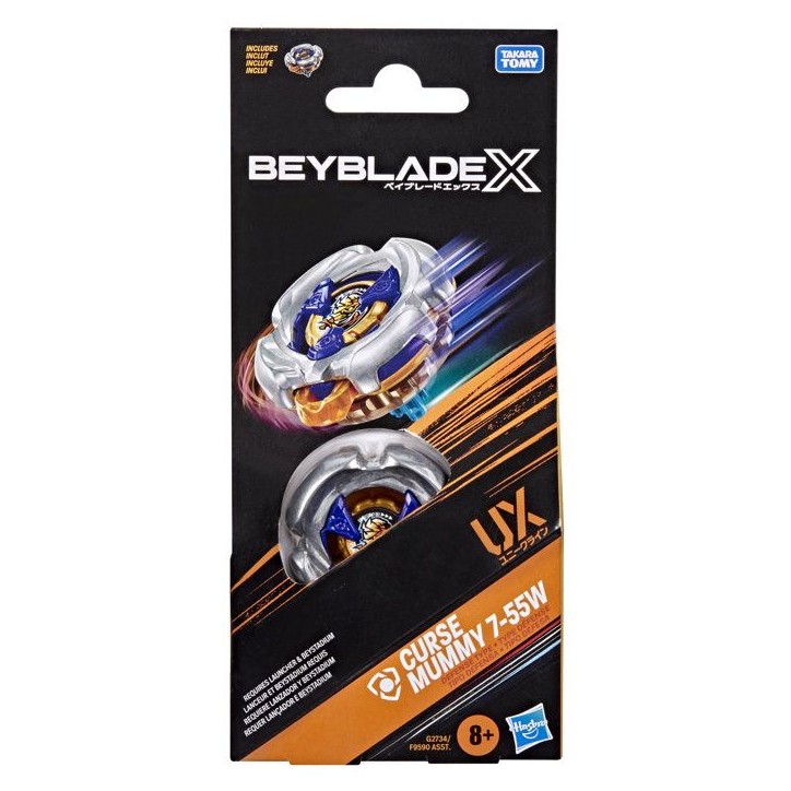 Beyblade X Booster Pack Curse Mummy 7-55W UX avec toupie de type défense, toupies de combat authentiques, des 8 ans Beyblade X Booster Pack Curse Mummy 7-55W UX avec toupie de type défense, toupies de combat authentiques, des 8 ans