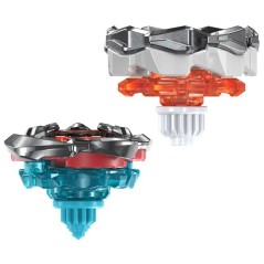 Beyblade X Dual Pack Clamp Crab 9-65S BX et Crest Leon 4-55A UX, 2 to
