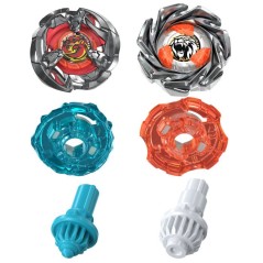 Beyblade X Dual Pack Clamp Crab 9-65S BX et Crest Leon 4-55A UX, 2 to