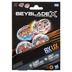 Beyblade X Dual Pack Clamp Crab 9-65S BX et Crest Leon 4-55A UX, 2 to