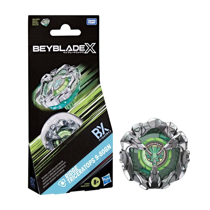 Beyblade X Ridge Triceratops 9-80GN Booster Pack avec toupie Takara To