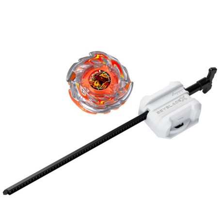 Beyblade X Starter Pack Rage Ragna FE 4-55Y CX Infinity, toupie de type endurance et lanceur, toupies de compétition, des 8 an