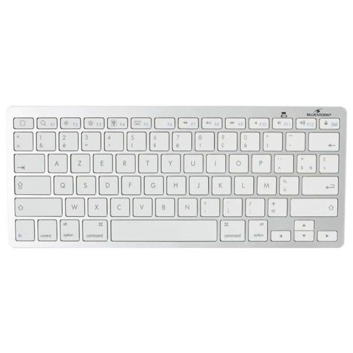 Clavier sans fil Bluetooth - BLUESTORK - MINI MAC - Compact - Compatible Mac - Blanc Clavier sans fil Bluetooth - BLUESTORK - MINI MAC - Compact - Compatible Mac - Blanc
