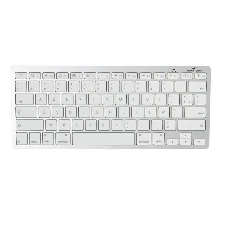 Clavier sans fil Bluetooth - BLUESTORK - MINI MAC - Compact - Compatible Mac - Blanc Clavier sans fil Bluetooth - BLUESTORK - MINI MAC - Compact - Compatible Mac - Blanc