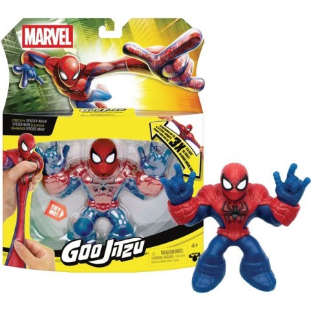 Figurine - HERoeS OF GOO JIT ZU - Spiderman Avengers - 11 cm - Extensible - Texture Goo