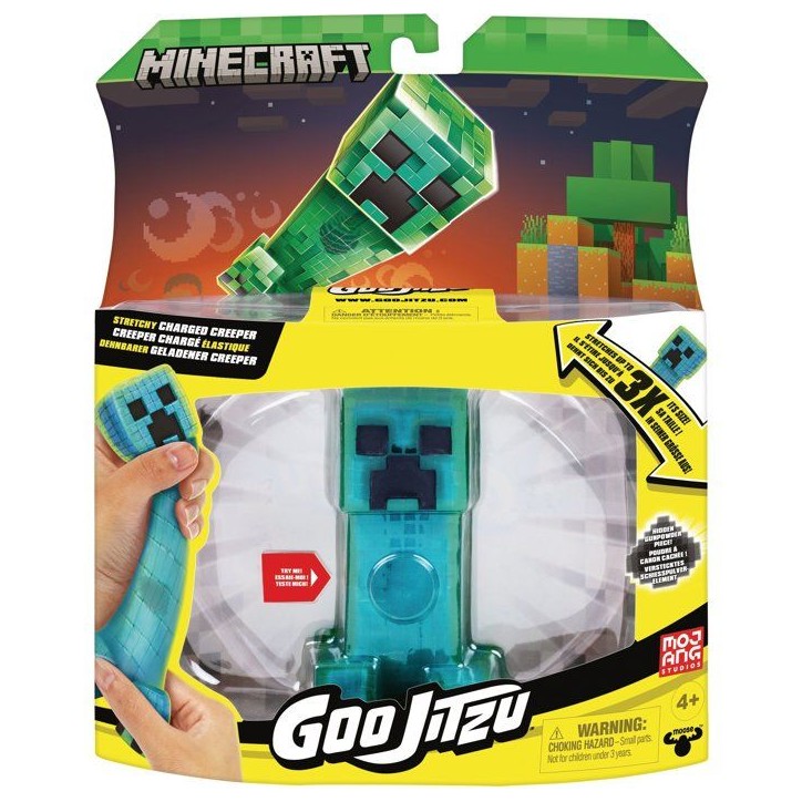 Figurine - HERoeS OF GOO JIT ZU - Creeper Chargé - 11 cm - Extensible - Minecraft