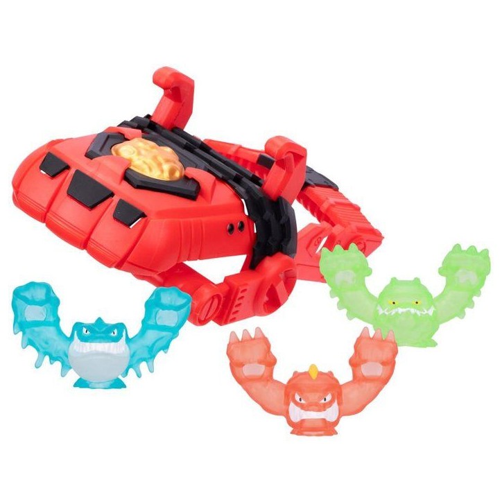 Lanceur - HERoeS OF GOO JIT ZU - Mega Lanceur Goo Slingers - Portée 30 m - 3 figurines incluses - Action Lanceur - HERoeS OF GOO JIT ZU - Mega Lanceur Goo Slingers - Portée 30 m - 3 figurines incluses - Action