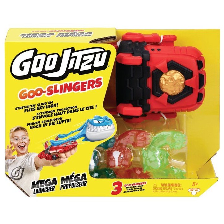 Lanceur - HERoeS OF GOO JIT ZU - Mega Lanceur Goo Slingers - Portée 30 m - 3 figurines incluses - Action Lanceur - HERoeS OF GOO JIT ZU - Mega Lanceur Goo Slingers - Portée 30 m - 3 figurines incluses - Action