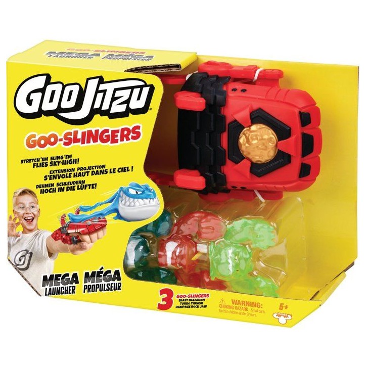 Lanceur - HERoeS OF GOO JIT ZU - Mega Lanceur Goo Slingers - Portée 30 m - 3 figurines incluses - Action Lanceur - HERoeS OF GOO JIT ZU - Mega Lanceur Goo Slingers - Portée 30 m - 3 figurines incluses - Action