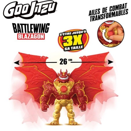 Figurine - HERoeS OF GOO JIT ZU - Blazagon Deluxe - 20 cm - Ailes de combat - Extensible