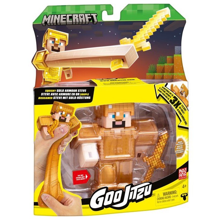 Figurine - HERoeS OF GOO JIT ZU - Steve Gold - 11 cm - Extensible - Minecraft