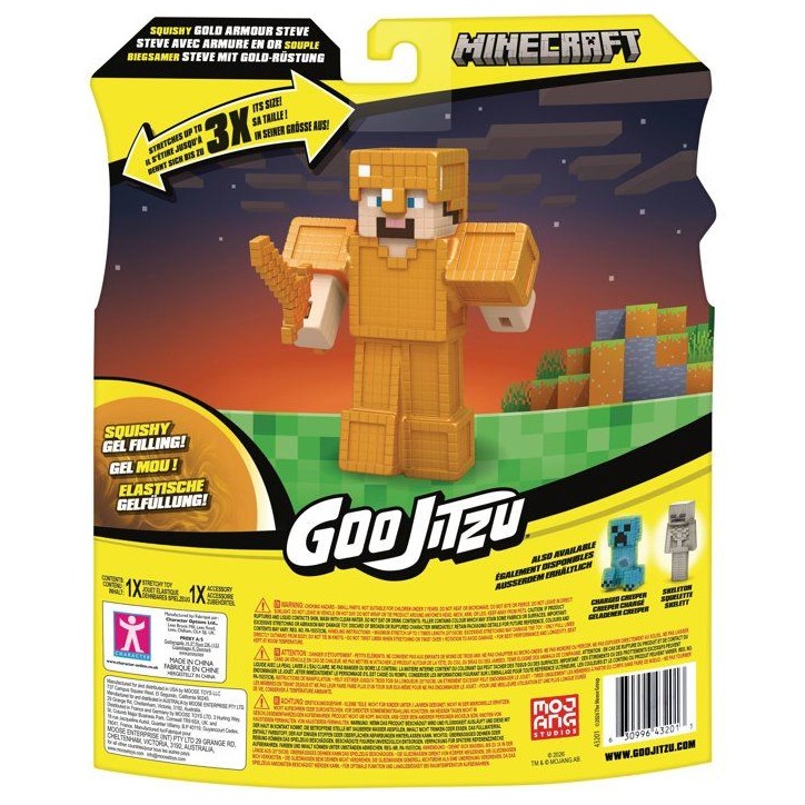 Figurine - HERoeS OF GOO JIT ZU - Steve Gold - 11 cm - Extensible - Minecraft