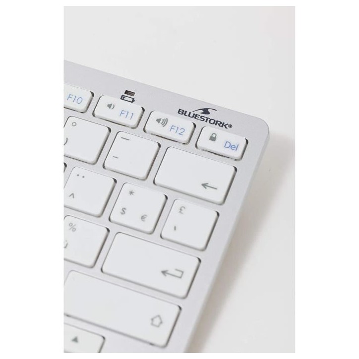 Clavier sans fil Bluetooth - BLUESTORK - MINI MAC - Compact - Compatible Mac - Blanc Clavier sans fil Bluetooth - BLUESTORK - MINI MAC - Compact - Compatible Mac - Blanc