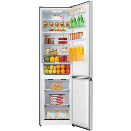 Réfrigérateur combiné congélateur bas - HISENSE - RB3N331NACD - 2 portes - 336 L - 185x60x66 cm - Inox